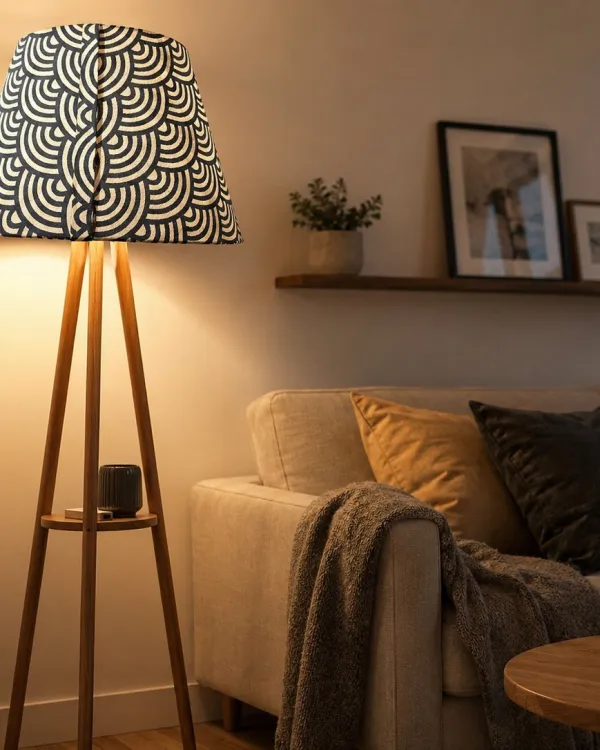 Lempos gaubtas su vėduoklių raštu | Yurga Lampshades